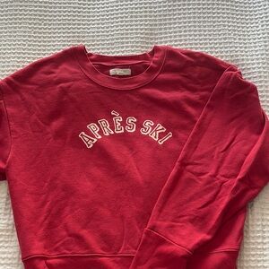 Madewell Red Après Ski Sweatshirt